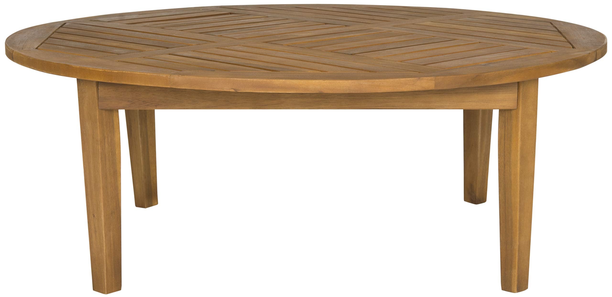 Outdoor Round Cocktail Table Teak Brown