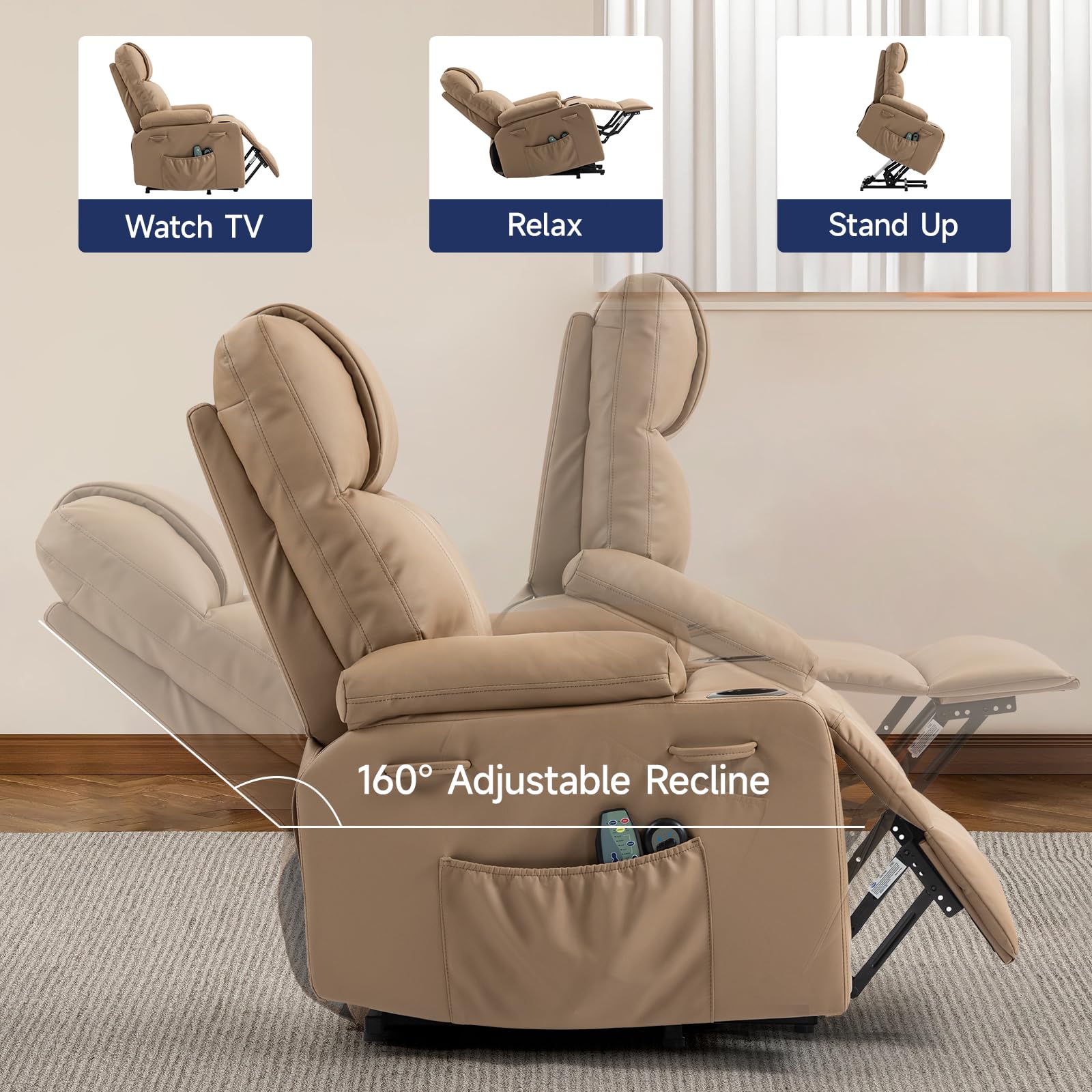 Power Lift Recliner with Massage & Heat