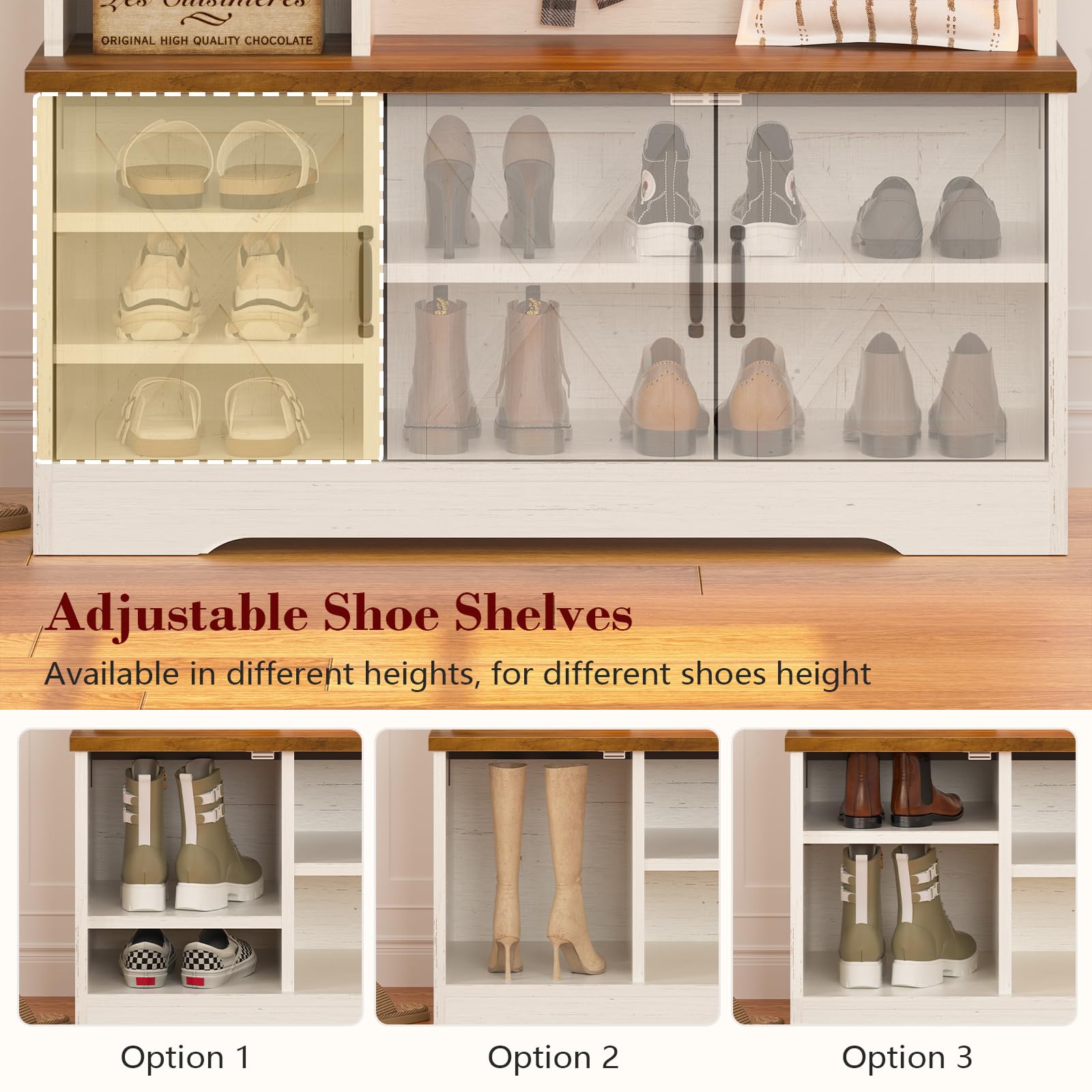 Hall Tree with Bench and Shoe Storage