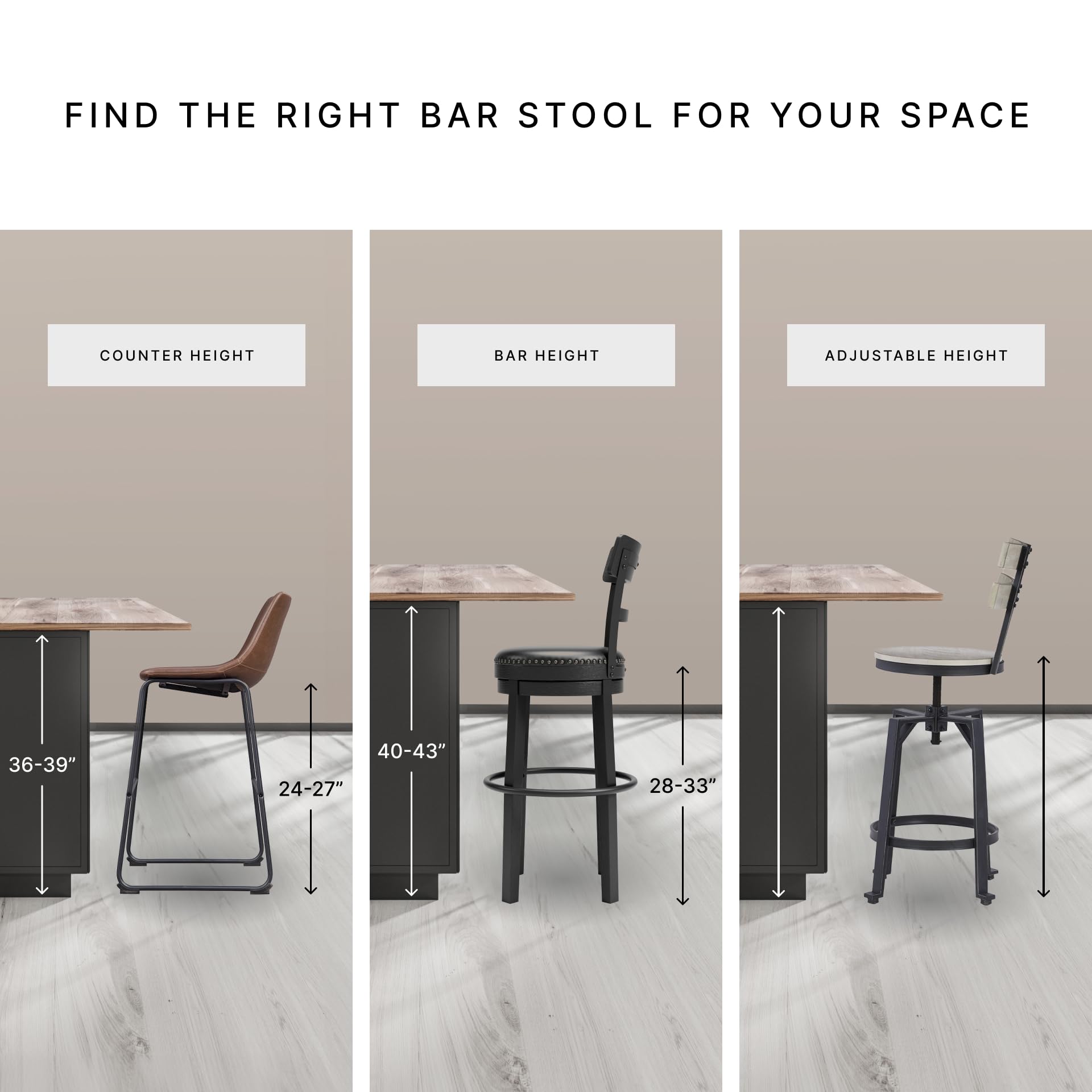 Counter Height Dining Set with Upholstered Stools