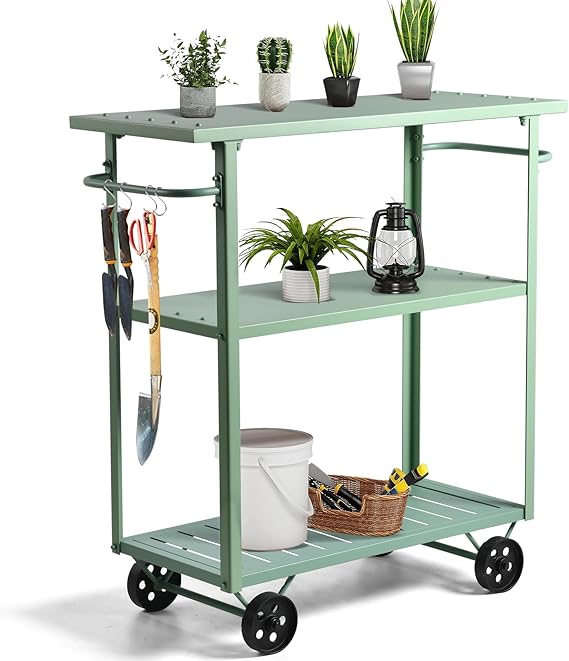 3-Tier Rolling Kitchen Cart with Side Handles