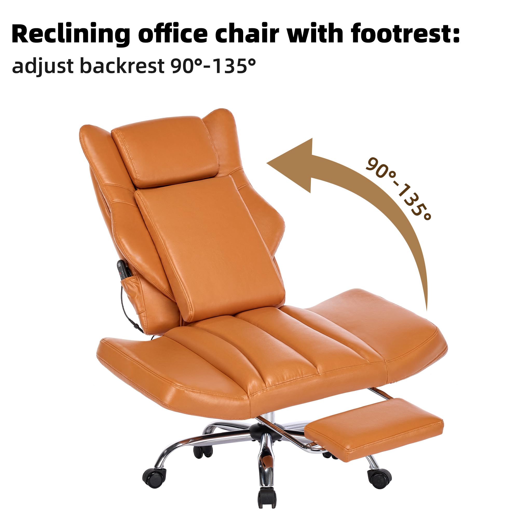 Ergonomic Office Chair with Massage and Footrest
