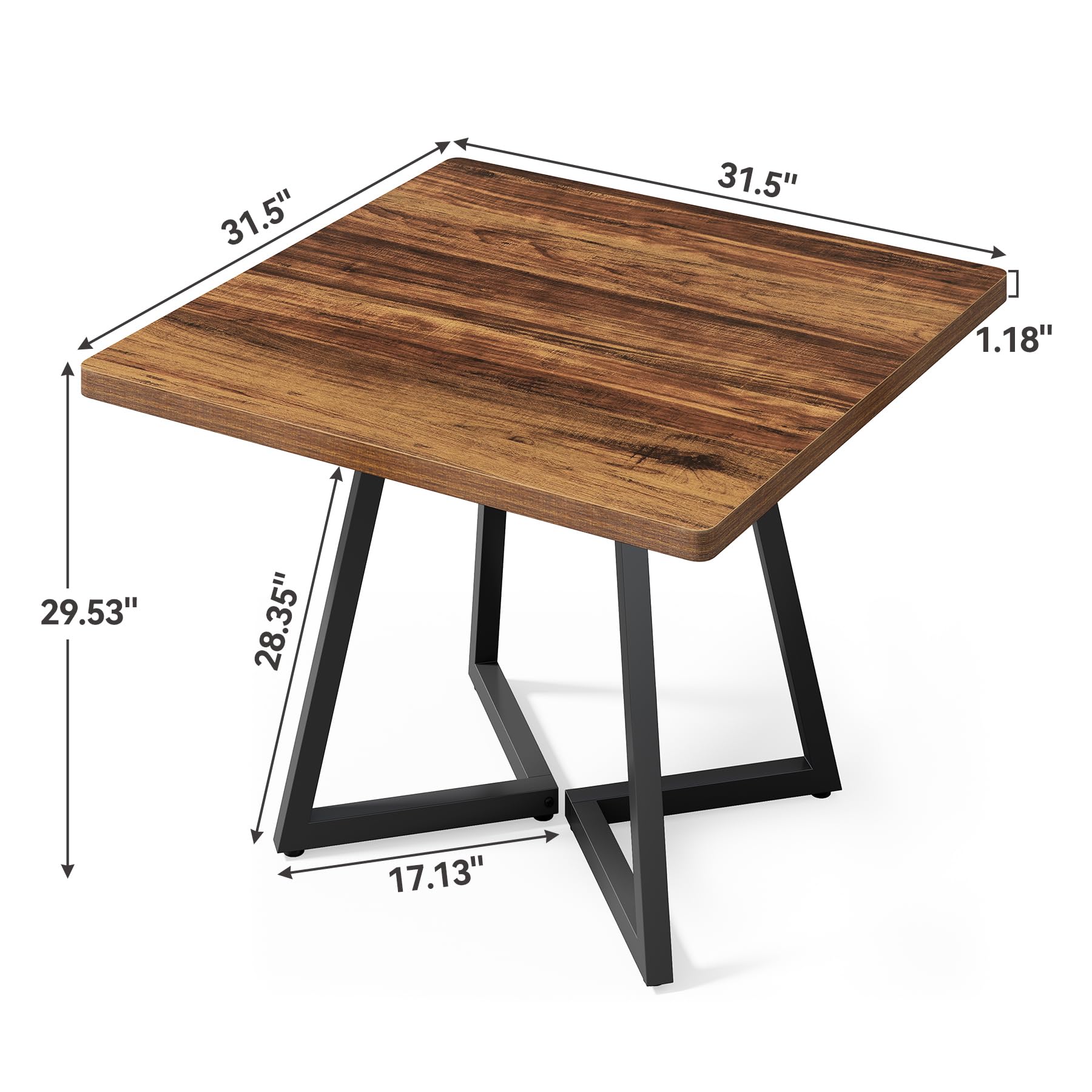 31.5" Square Dining Table