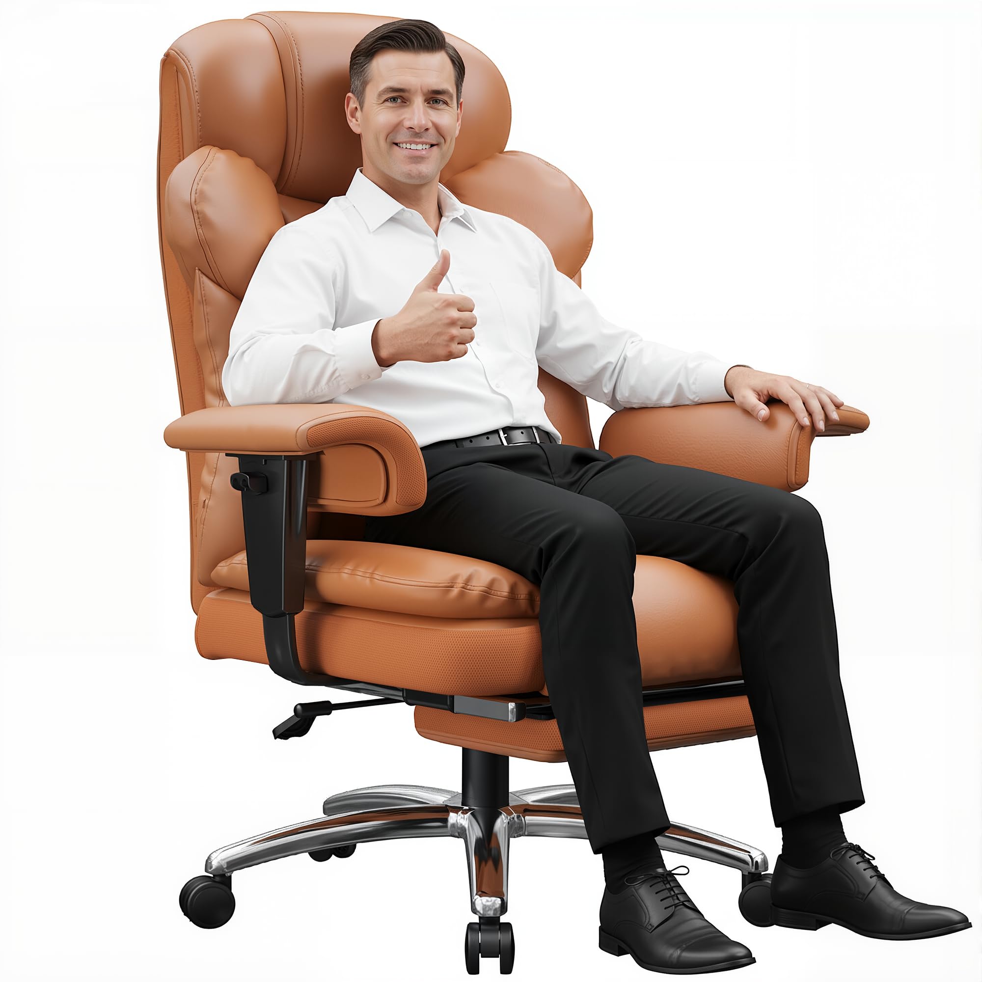 Ergonomic Executive Office Chair with Footrest
