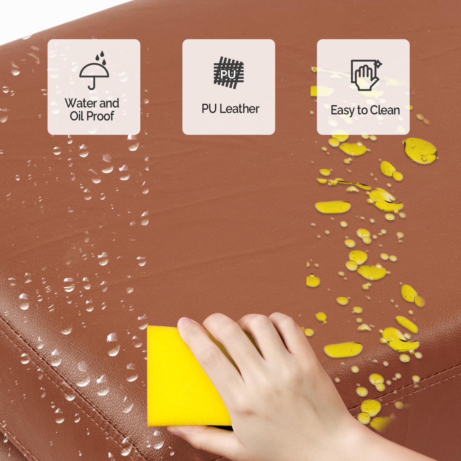 Reception Bench Faux Leather Waiting Room Seating