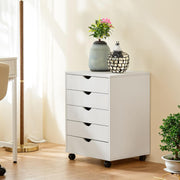 5-Drawer Mobile File Cabinet with Wheels