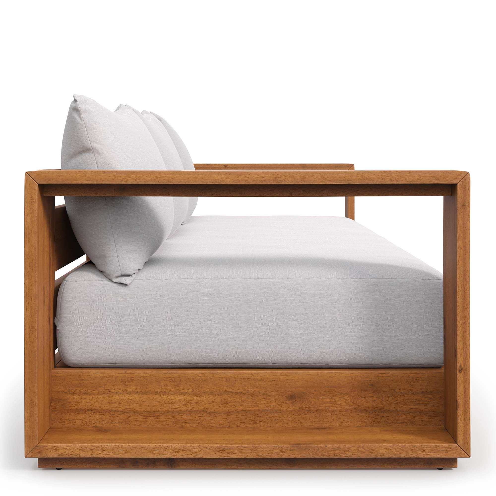 Tahoe Acacia Wood Outdoor Patio Sofa with Weather-Resistant Cushions