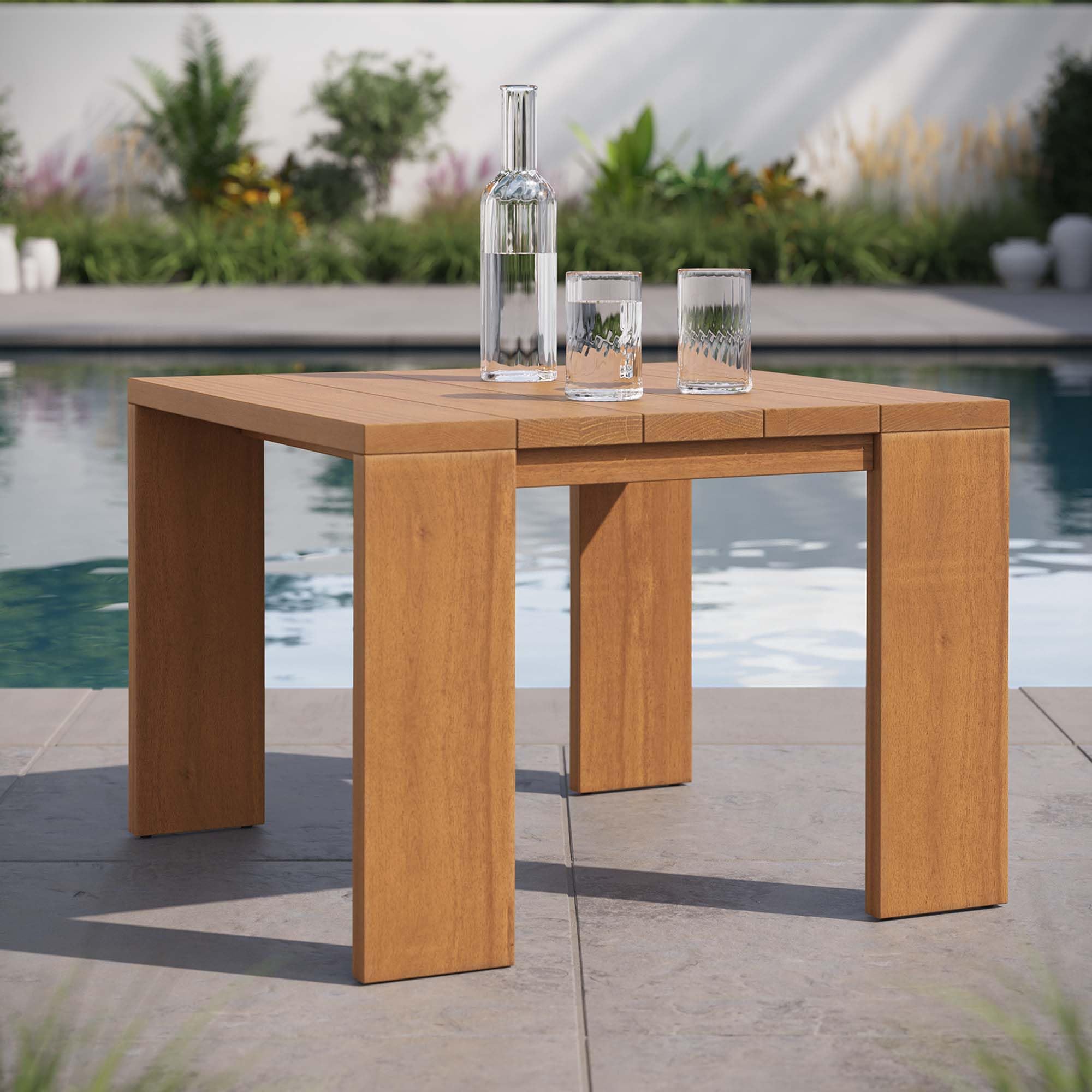 Tahoe Acacia Wood Outdoor Patio Side Table
