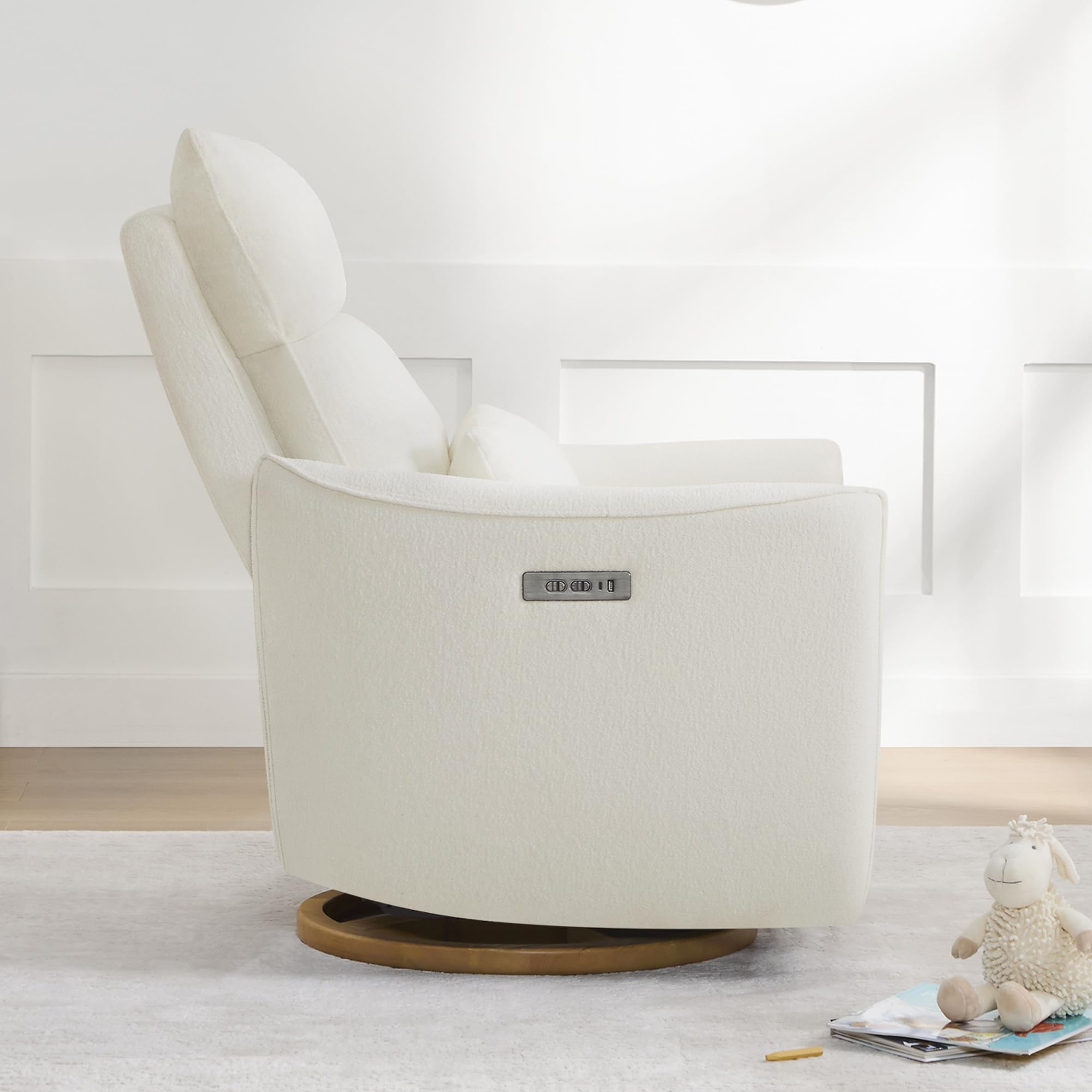 Swivel Rocker Recliner Chair with Power Headrest