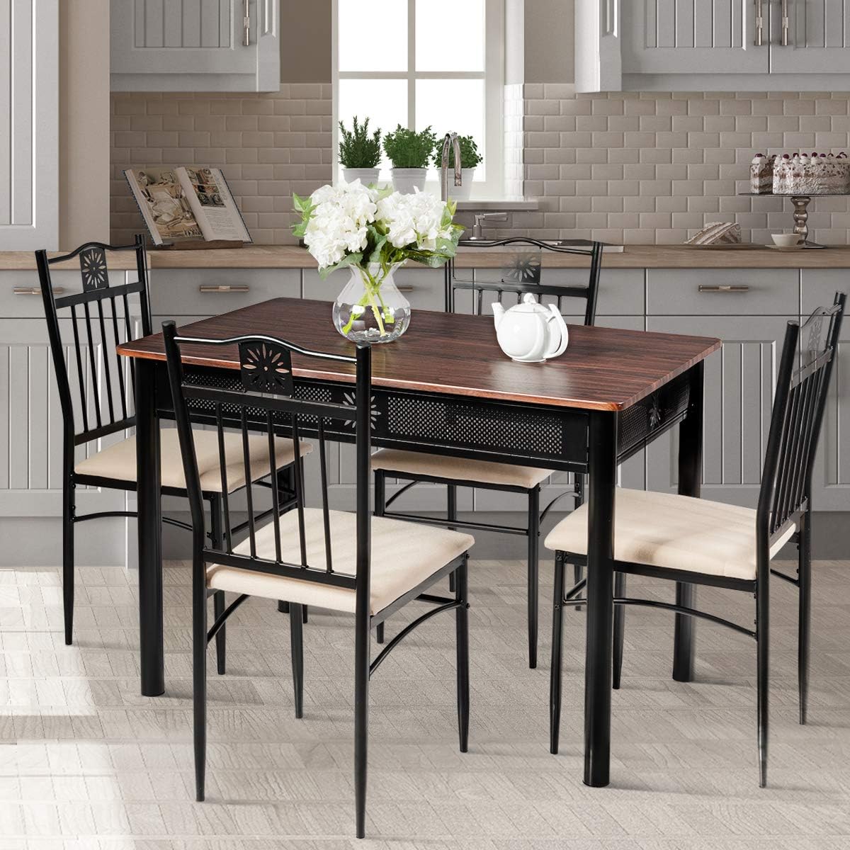 5 Piece Dining Table and Chairs Set