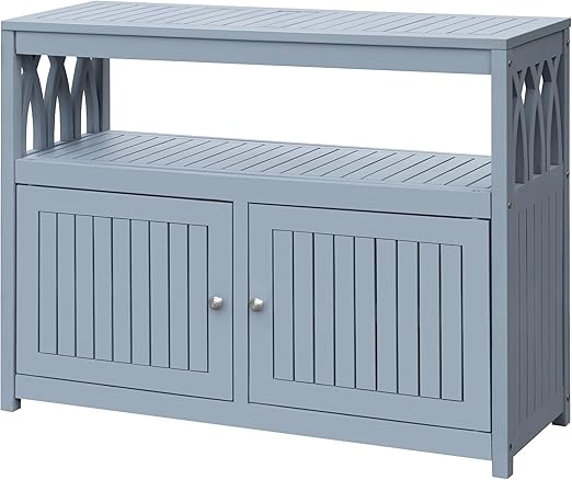 2-Tier Outdoor Storage Cabinet with Magnetic Doors