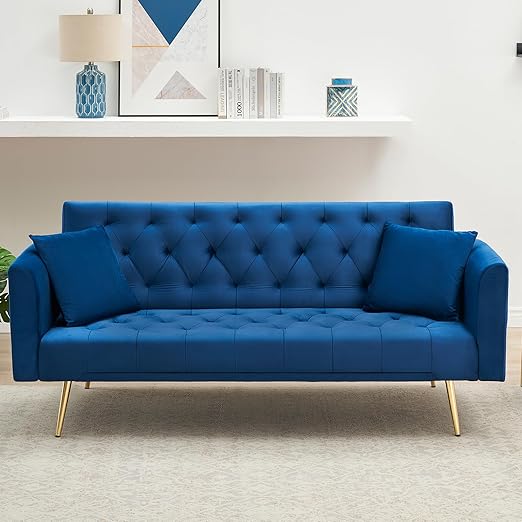 Velvet Sofa Bed Convertible Sleeper Couch