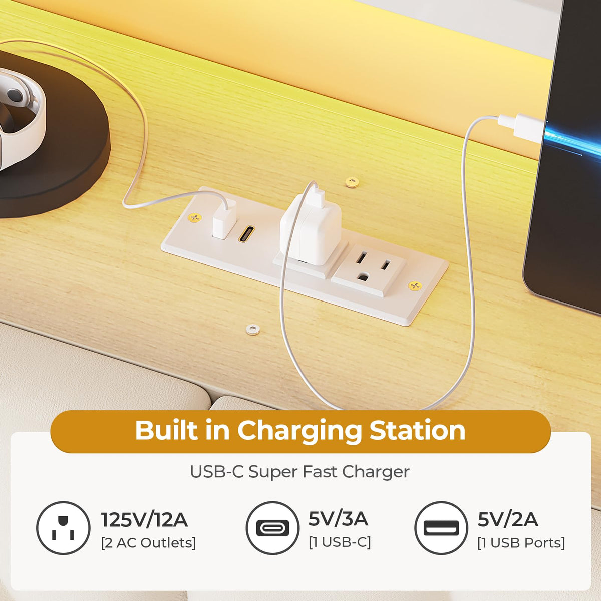 Twin to King Daybed with Trundle and Charging Station