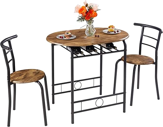 5 Piece Dining Table Set for 4 with Chairs