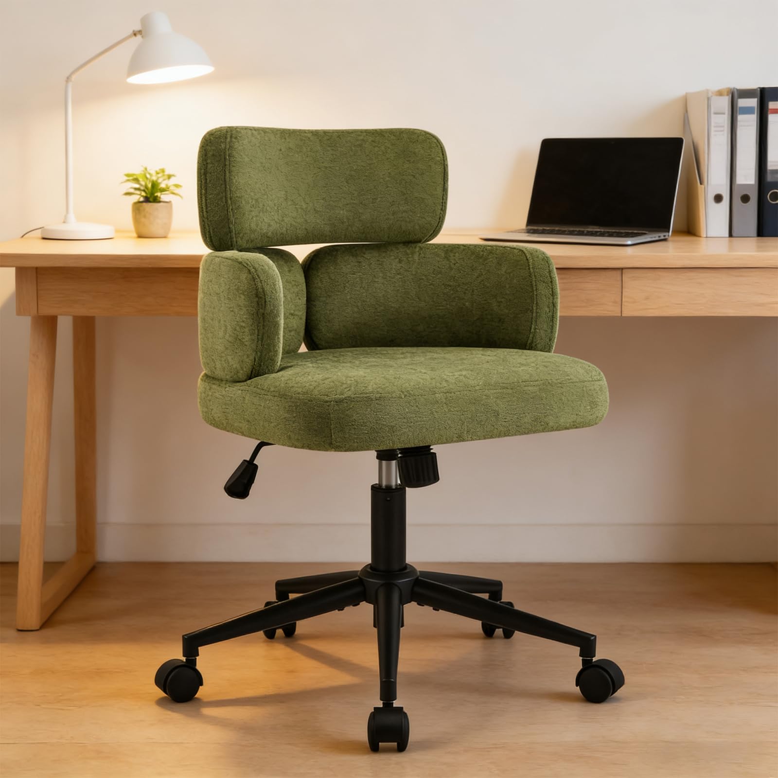 Modern Upholstered Office Chair with Wheels