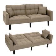 Convertible Futon Sofa Bed with Adjustable Back