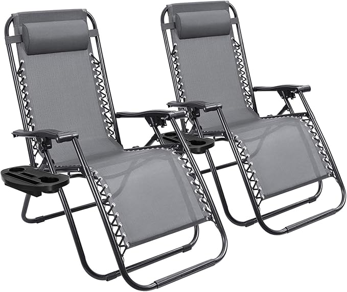 Zero Gravity Reclining Lounge Chair Set