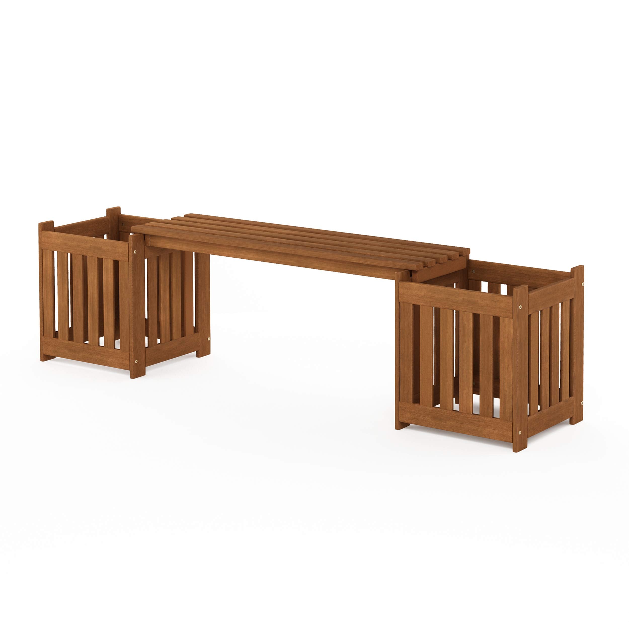 Outdoor Planter Bench with Storage