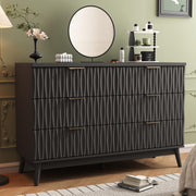 47" Wide 6 Drawer Dresser - Modern Wood Chest