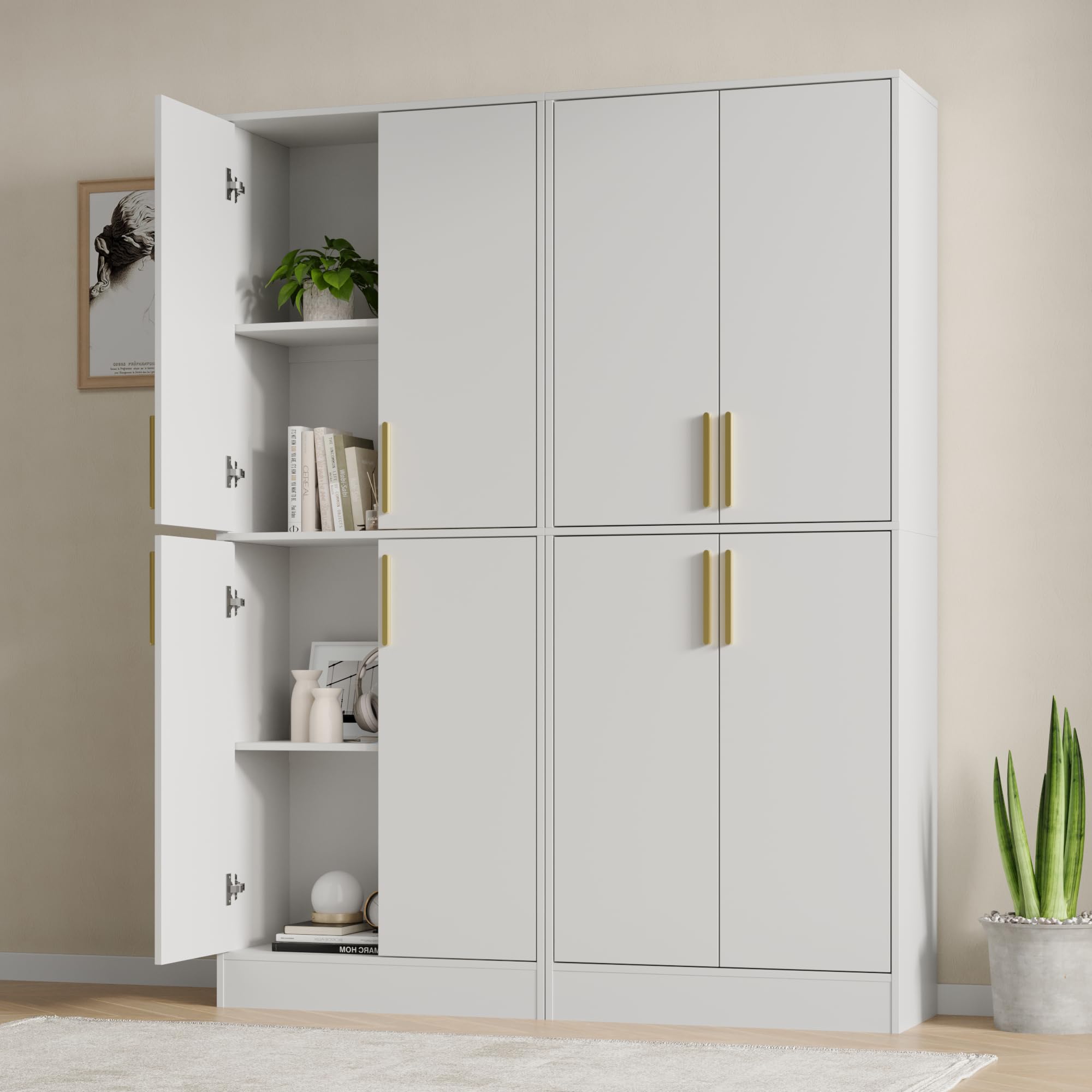 Tall Pantry Cabinet with 4 Doors