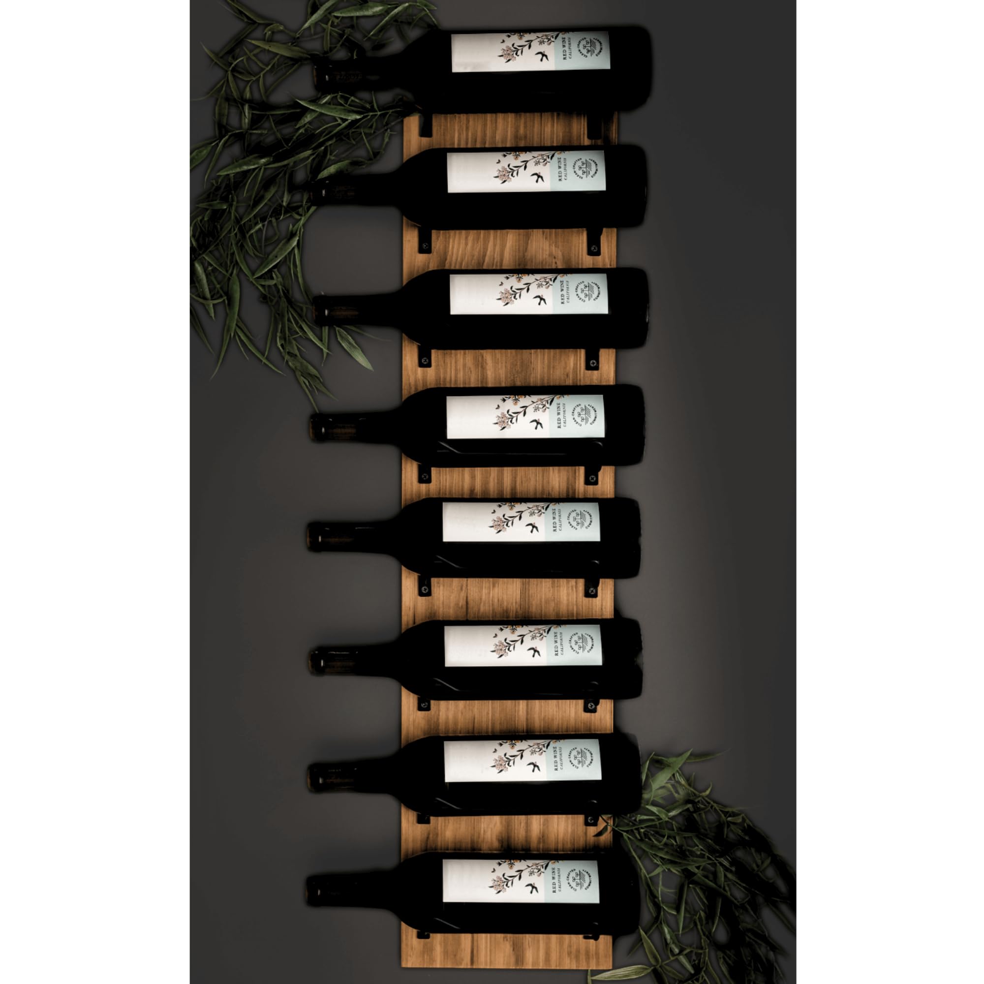 Wall Mounted Wine Rack with 8 Bottle Storage