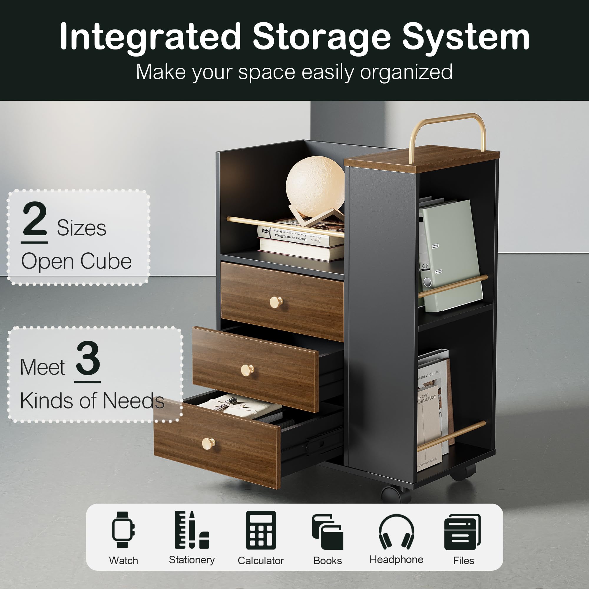 71" Electric Standing Desk with 2-Drawer File Cabinet Set