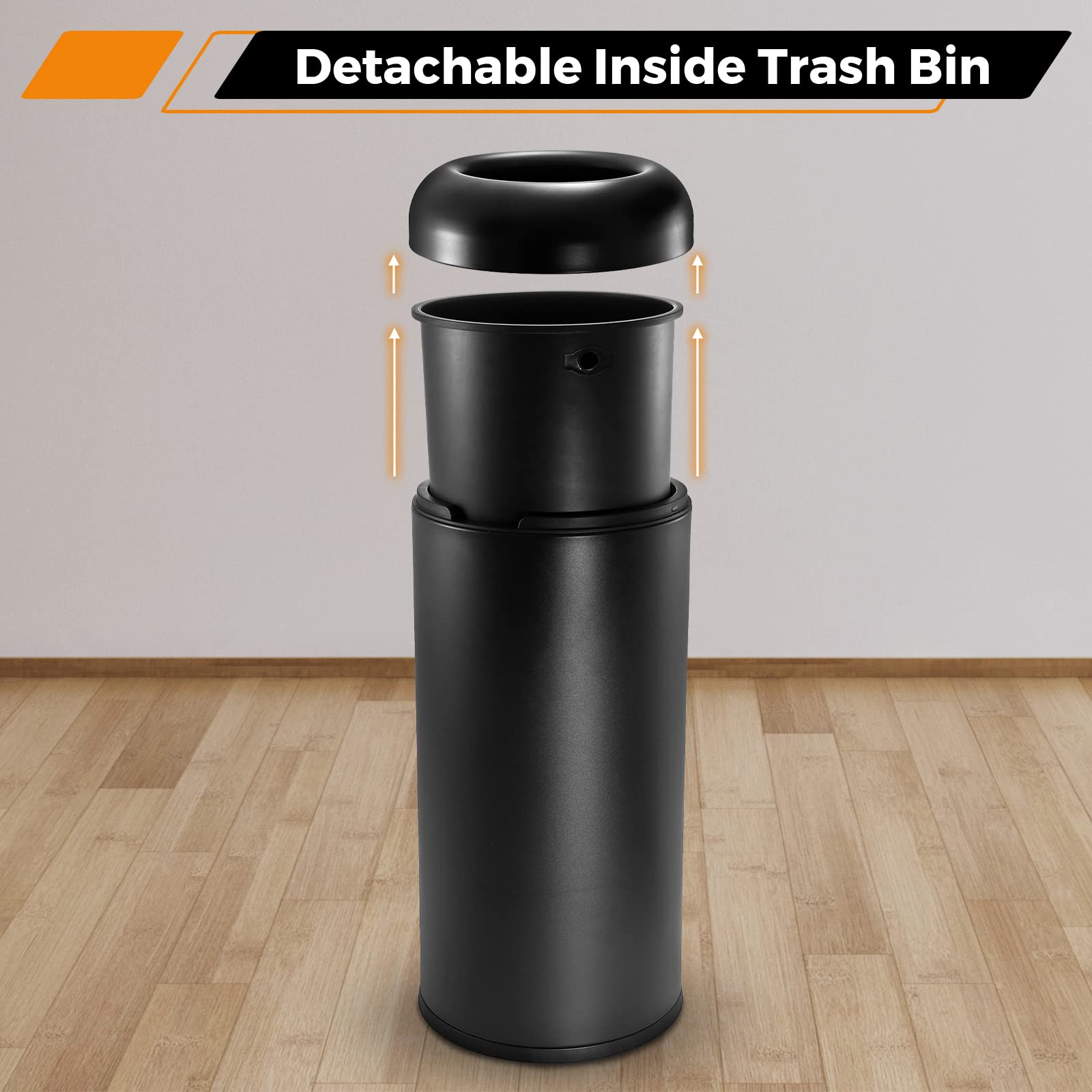16.5 Gallon Stainless Steel Trash Can