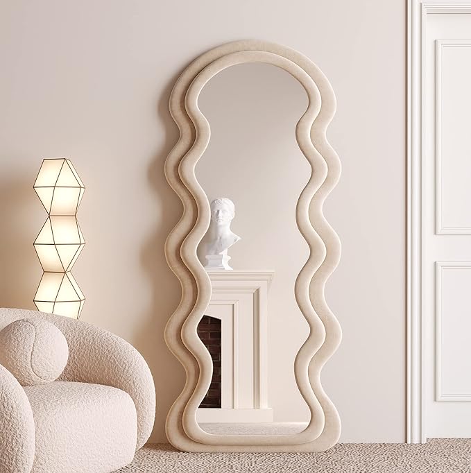 63x24 Irregular Wavy Mirror Wall Mount