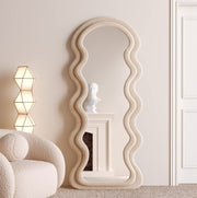 63x24 Irregular Wavy Mirror Wall Mount