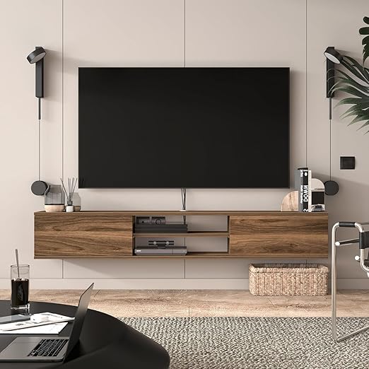 Floating TV Stand 70 Inch Wall Mounted Entertainment Center