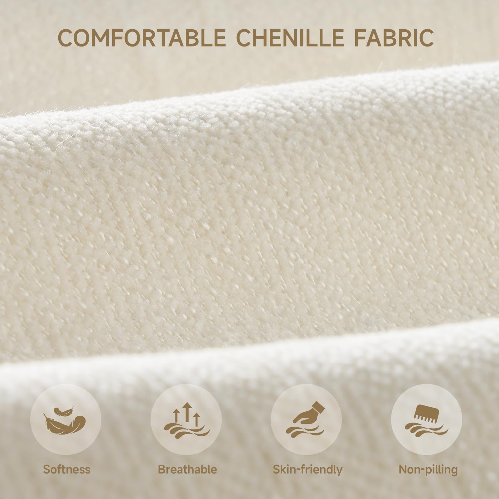 Oversized Slipcovered Armchair with Throw Pillows