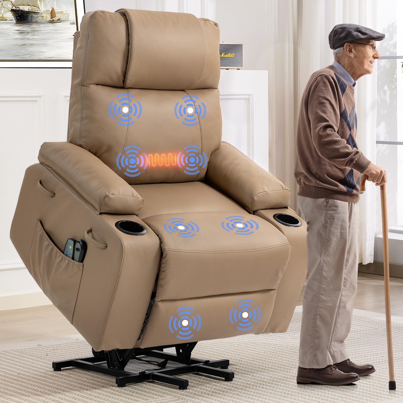 Power Lift Recliner with Massage & Heat