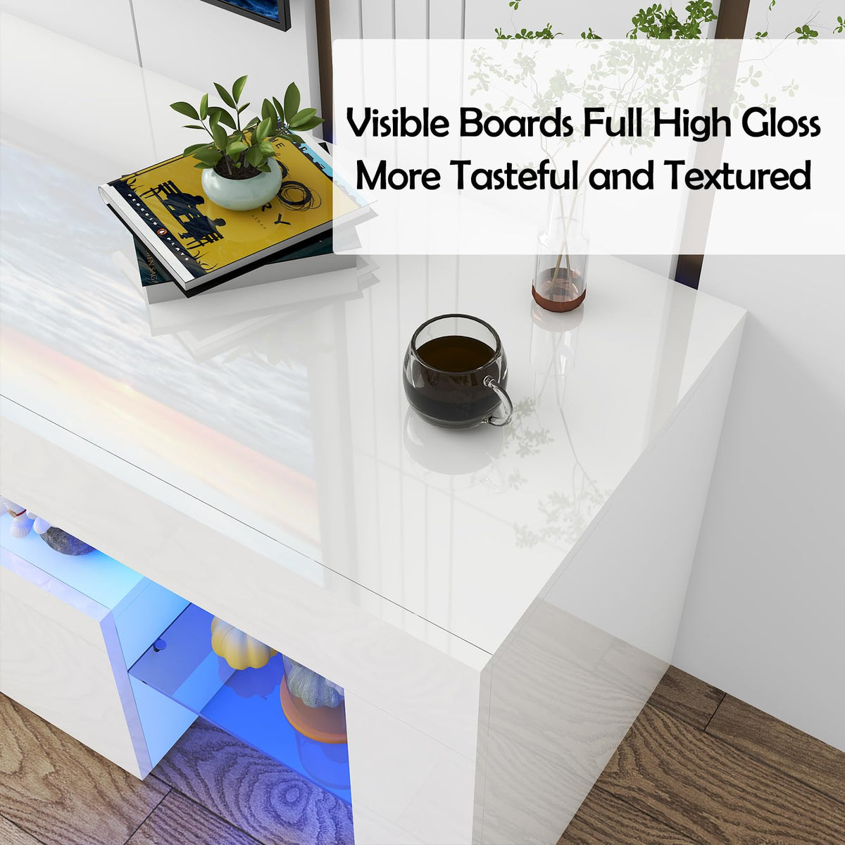 LED TV Stand with Storage Drawers