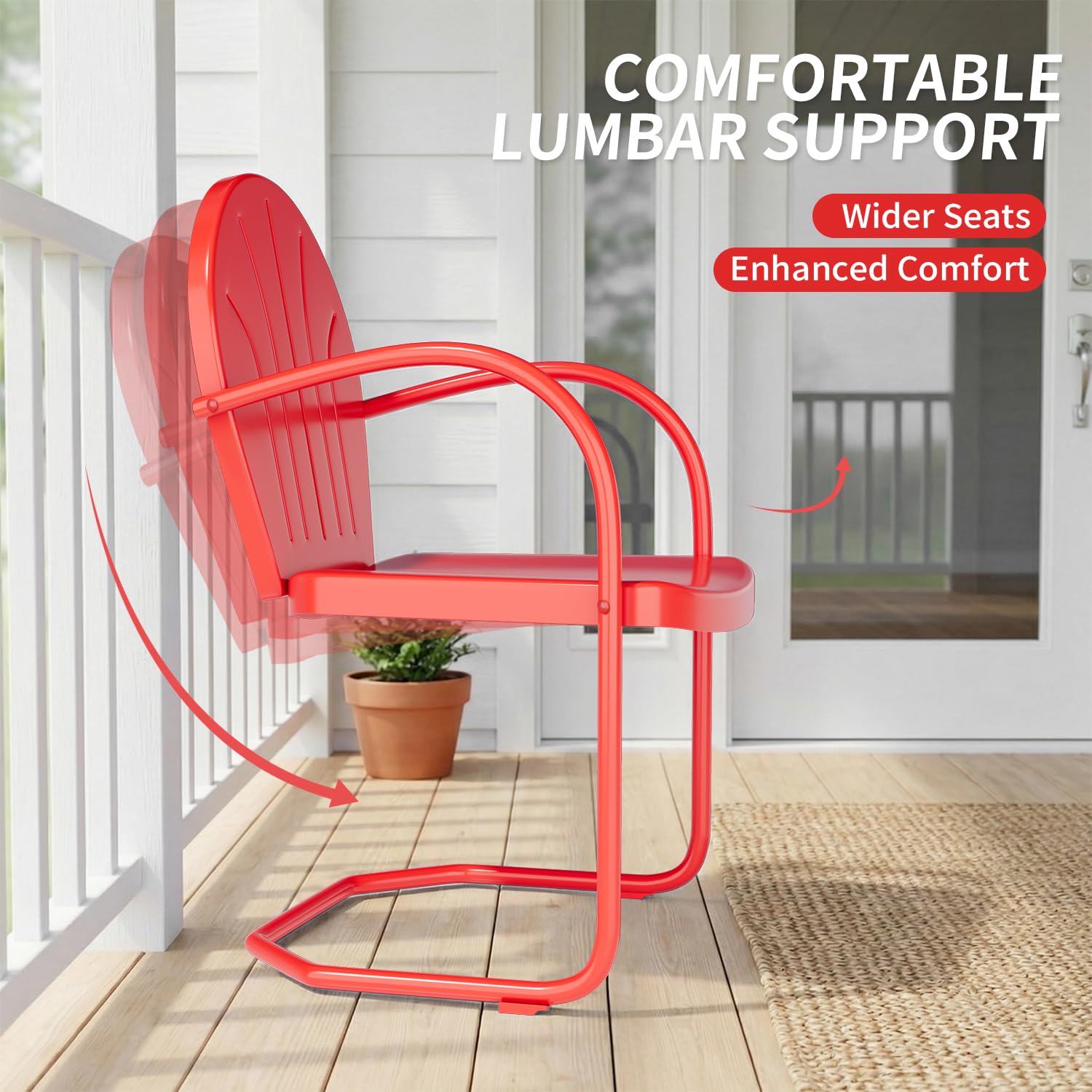 3 Piece Retro Metal Bistro Set