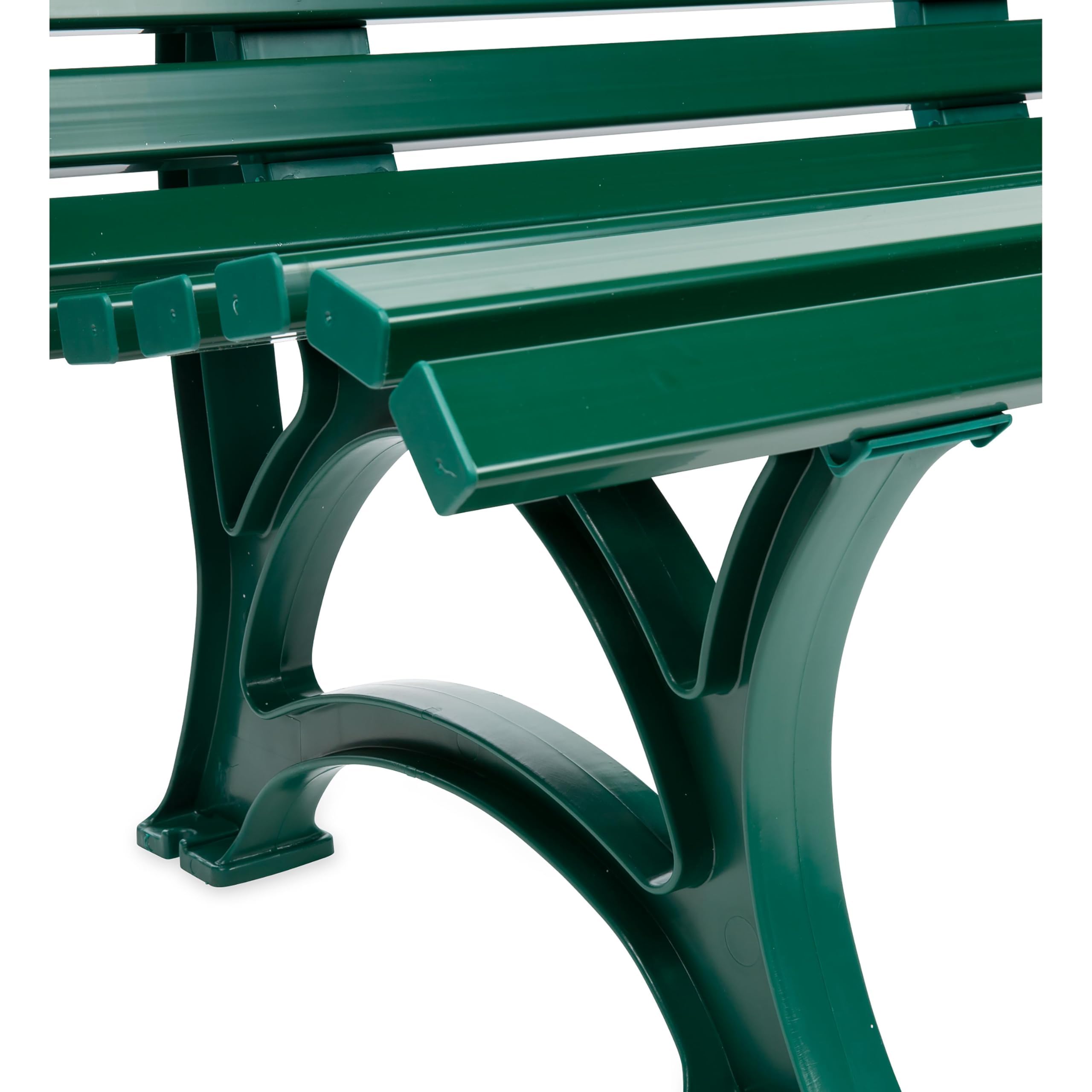 Weatherproof PVC Outdoor Bench 3-Seat Green