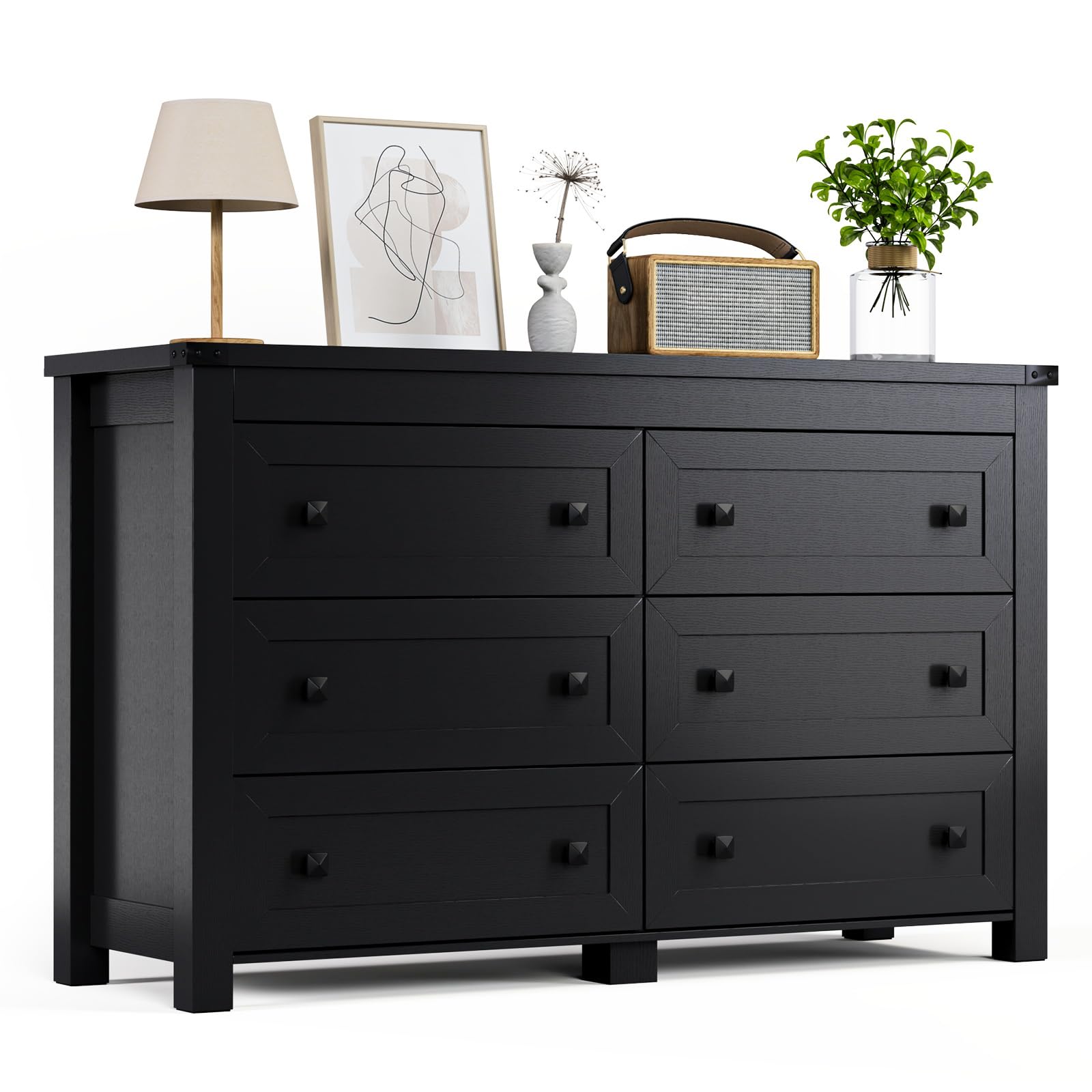 6 Drawer Dresser - Modern Wood Storage Chest