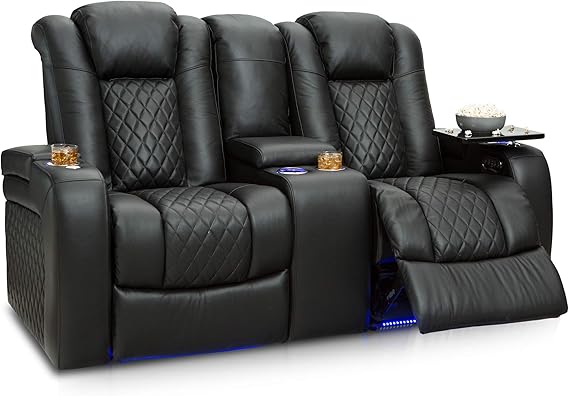 Home Theater Reclining Sofa with Fold-Down Table