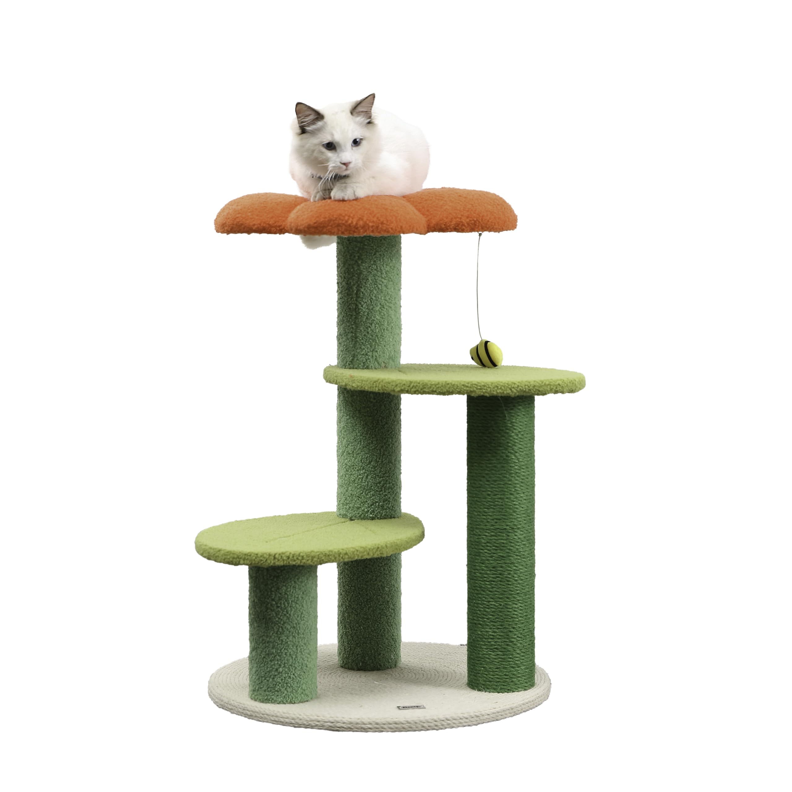 3-Tier Flower Cat Tree with Scratching Posts