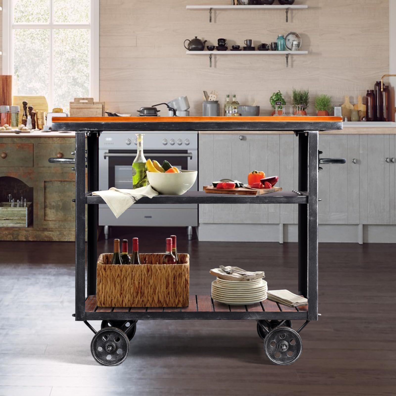 3-Tier Rolling Utility Cart with Wheels