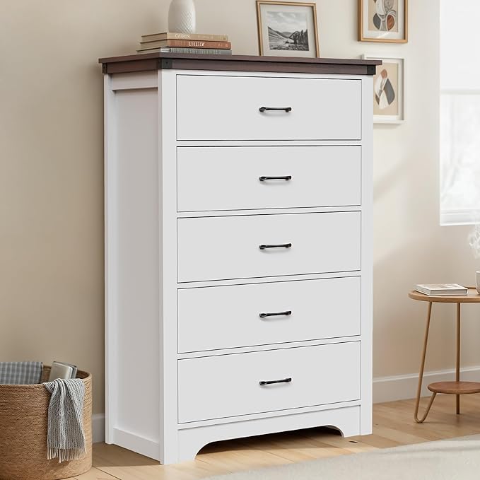 6 Drawer Dresser Chest 52 Inch Wide Modern Storage Organizer