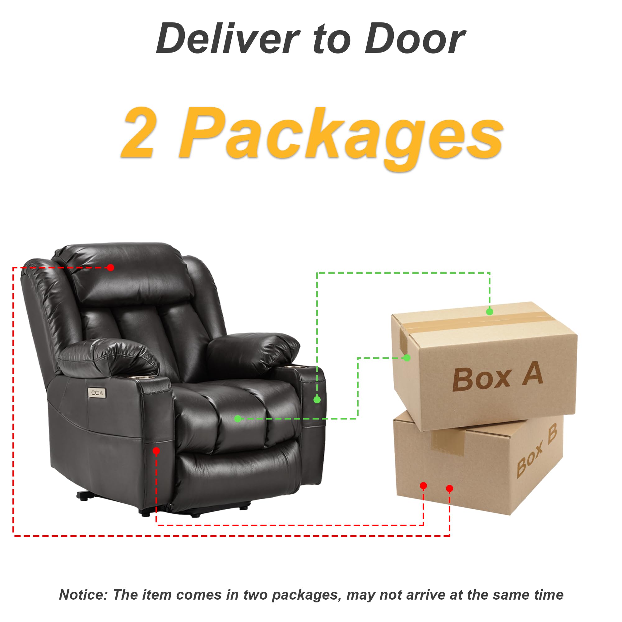 Power Lift Recliner Chair with Massage and Heat