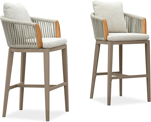 Outdoor Counter Height Bar Stools with Cushions
