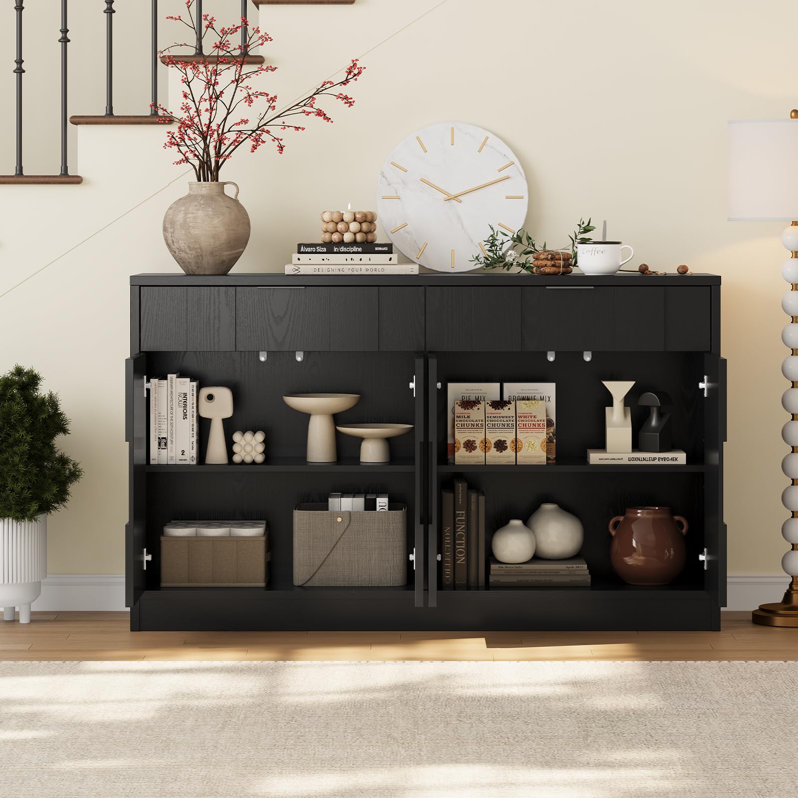 61" Sideboard Buffet Cabinet with Storage
