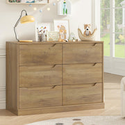Modern 6 Drawer Dresser with Cut-Out Handles