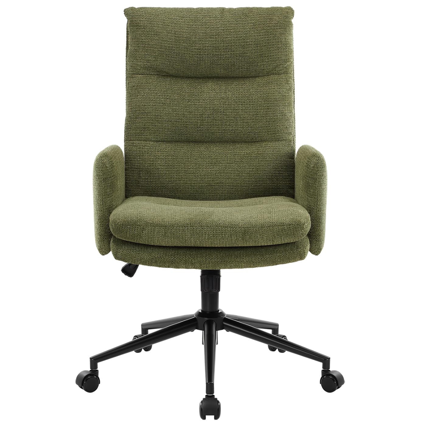 High-Back Upholstered Office Chair with Adjustable Armrests