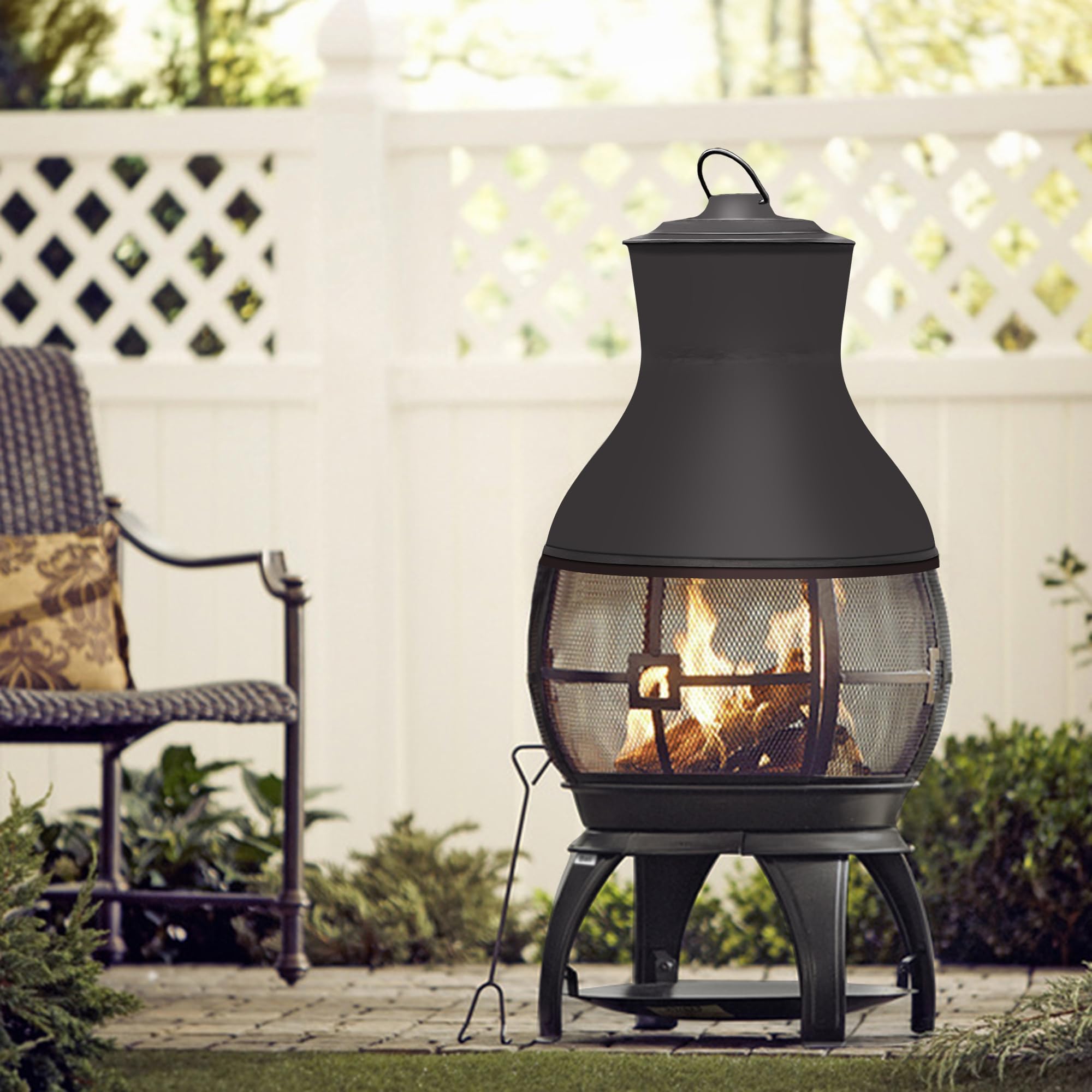 Cast Iron Chiminea Fire Pit