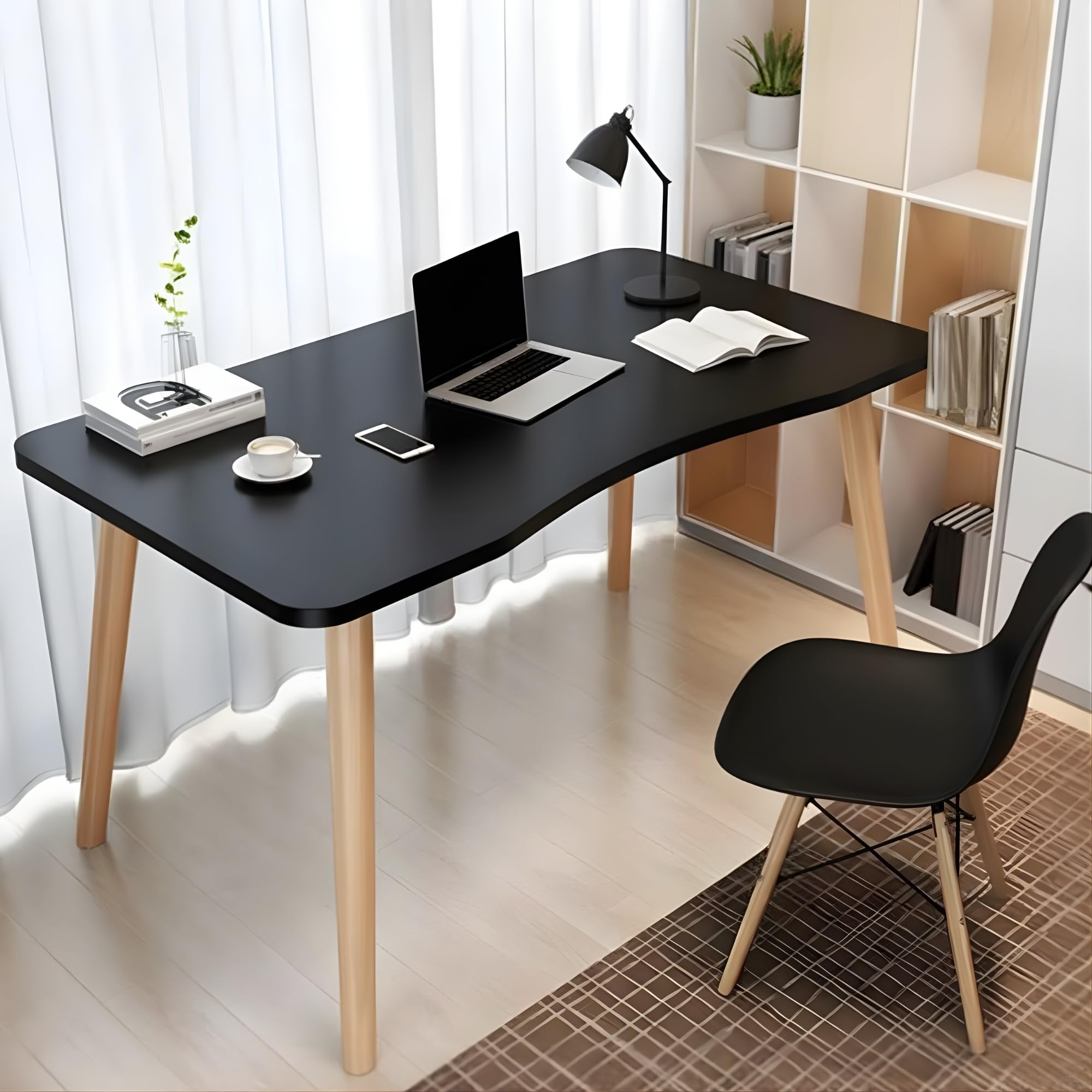 Modern Black Wooden Computer Desk