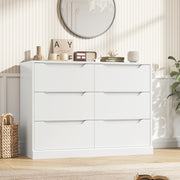Modern 6 Drawer Dresser with Cut-Out Handles