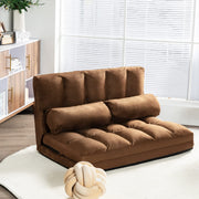 6-Position Adjustable Floor Sofa with Removable Pillows