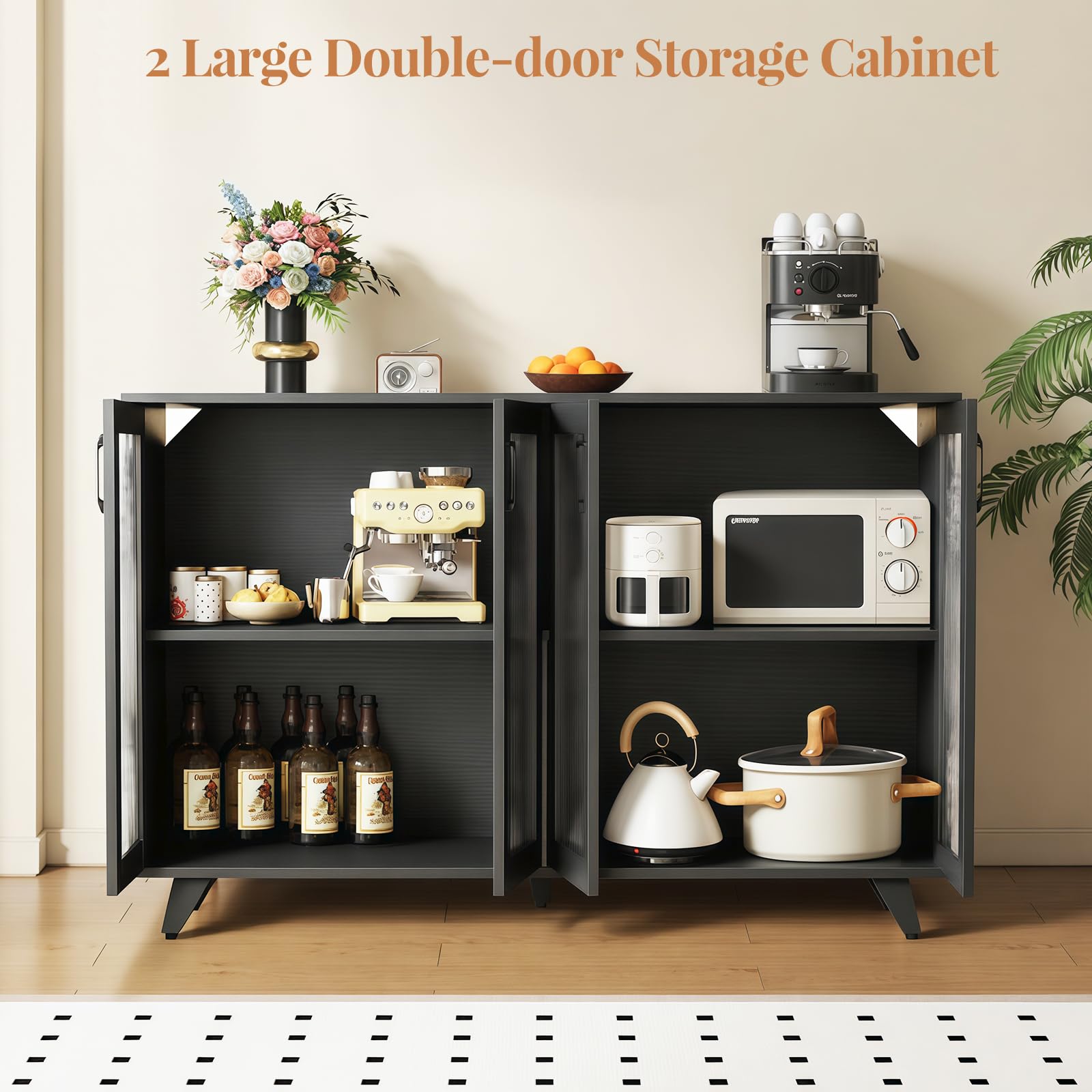 Storage Buffet Cabinet with Doors